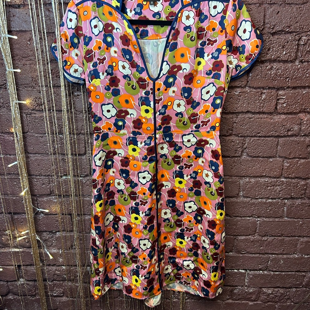Tocca Silk Floral Short Sleeve Dress Size 6